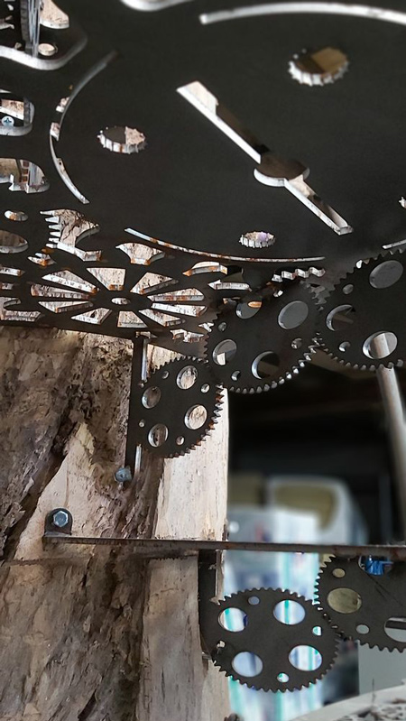 Escalier Steampunk engrenages